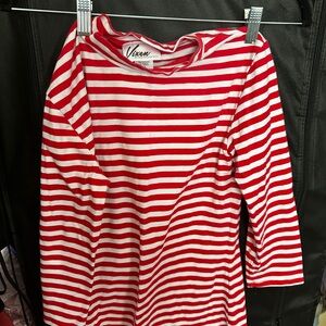 Vixen Red & White Striped Bad Gal Top